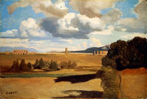 Campana romana con acueducto Claudio, Jean-Baptiste-Camille Corot (1796-1875) de Jean Baptiste Camille Corot