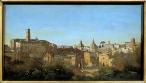Roma, el foro visto desde los Jardines Farnese de Jean Baptiste Camille Corot