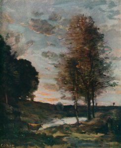 Soleil Couchant, c. 1910 de Jean Baptiste Camille Corot