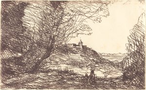 Recuerdo de los alrededores de Mónaco de Jean Baptiste Camille Corot