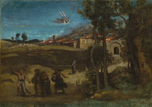 Estudio para La Destrucción de Sodoma, 1843 de Jean Baptiste Camille Corot