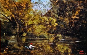 El pescador de Jean Baptiste Camille Corot
