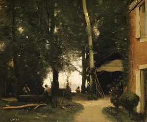 Las Orillas del Sena en Conflans, ca. 1865-1870 de Jean Baptiste Camille Corot