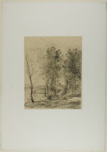 El campanario de St. Nicolas-lez-Arras de Jean Baptiste Camille Corot
