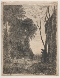 El pequeño pastor de Jean Baptiste Camille Corot
