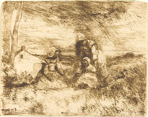 La pequeña hermana de Jean Baptiste Camille Corot