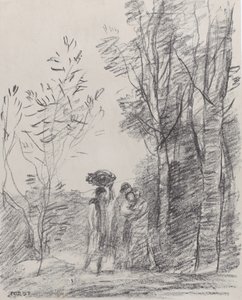 El encuentro en el bosque, 1871 de Jean Baptiste Camille Corot
