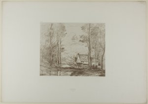 El molino en Cuincy, cerca de Douai de Jean Baptiste Camille Corot