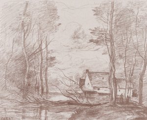 El molino en Cuincy, cerca de Douai de Jean Baptiste Camille Corot