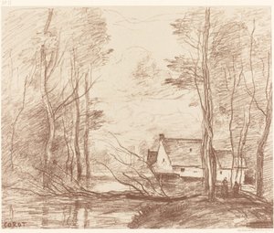El molino de Cuincy, cerca de Douai de Jean Baptiste Camille Corot