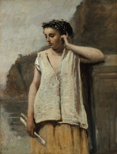 La musa: Historia, c.1865 de Jean Baptiste Camille Corot