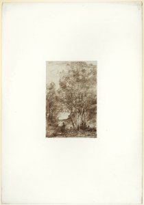 El retiro de los filósofos de Jean Baptiste Camille Corot