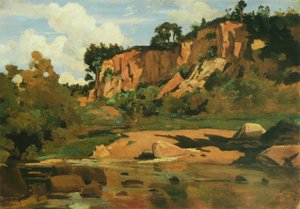 Las rocas rojas en Civita Castellana, c.1827