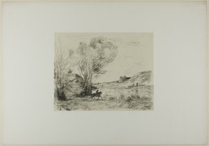 El jinete en los juncos de Jean Baptiste Camille Corot