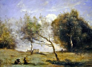 Los alrededores de la pequeña granja de Jean Baptiste Camille Corot