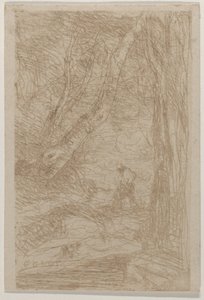 El Leñador de Rembrandt Le Bûcheron de Rembrandt, mayo de 1853 de Jean Baptiste Camille Corot
