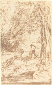 El leñador de Rembrandt Le Bucheron de Rembrandt de Jean Baptiste Camille Corot