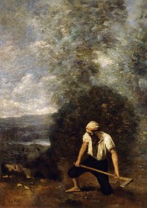 El leñador de Jean Baptiste Camille Corot