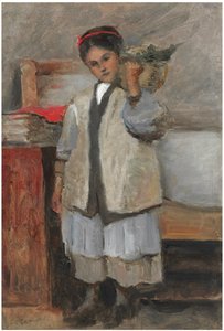 La joven Seraphine vestida con el chaleco de Corot de Jean Baptiste Camille Corot