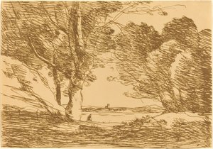 Torre en el horizonte de un lago, 1871