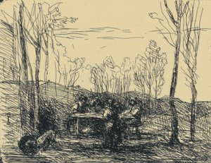 Un Déjeuner Dans La Clairière de Jean Baptiste Camille Corot