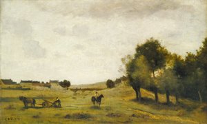 Vista cerca de Epernon de Jean Baptiste Camille Corot