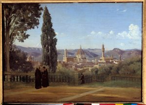 Vista de Florencia desde los jardines de Boboli 1835 de Jean Baptiste Camille Corot