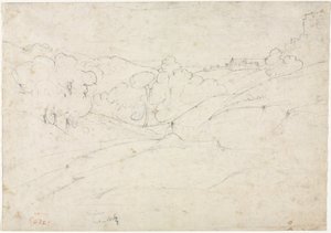 Vista de Marino (recto) de Jean Baptiste Camille Corot