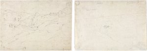 Vista de Marino (recto); Boceto para un paisaje (verso) de Jean Baptiste Camille Corot
