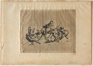 Bacanal con niños y burro de Jean Baptiste Carpeaux