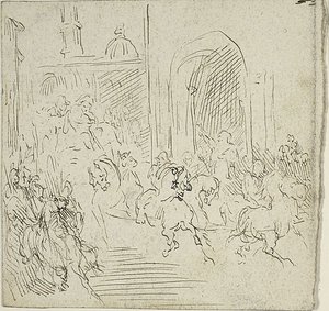 Escena ecuestre en una ciudad de Jean Baptiste Carpeaux