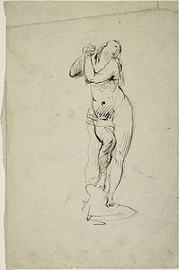Mujer de pie con las manos juntas de Jean Baptiste Carpeaux
