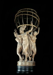Las cuatro partes del mundo sosteniendo la escultura terrestre por Jean Baptiste (Jean-Baptiste) Carpeaux (1827-1875) siglo XIX París, Museo de Orsay