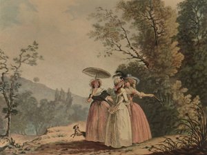 La Graces Parisiennes Au Bois De Vincennes, 1790, 1913 de Jean Baptiste Chapuy