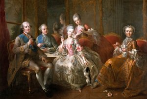 La taza de chocolate La familia Penthièvre de Jean Baptiste Charpentier