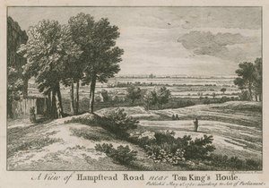 Una vista de Hampstead Road cerca de la Casa de Tom King de Jean Baptiste Claude Chatelain
