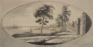 El río Támesis desde Chelsea de Jean Baptiste Claude Chatelain