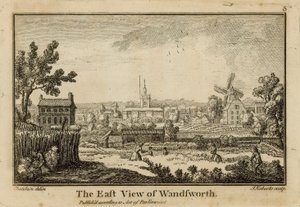 La vista este de Wandsworth de Jean Baptiste Claude Chatelain