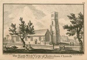 Vista noroeste de la Iglesia de Tottenham, Londres