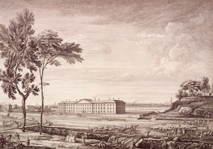 Vista del Hospital de Londres en Whitechapel Road, 1753 de Jean Baptiste Claude Chatelain