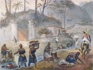 Mujeres Negras Lavando en un Río, de 