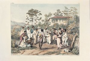 Grupo de bailarines negros, ilustración de 