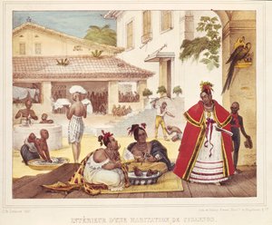 Interior de una casa gitana, Brasil de Jean Baptiste Debret