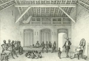 Tienda para la venta de esclavos, 1835 de Jean Baptiste Debret