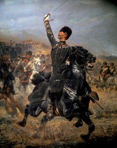 En batería, carga de caballería (1870)