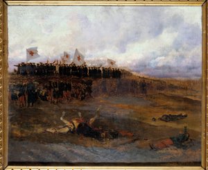 Sitio de París 1870: “los hermanos de las escuelas de doctrina cristiana se dirigen al campo de batalla” de Jean Baptiste Edouard Detaille