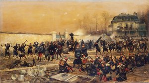La defensa de Champigny, 1879 de Jean Baptiste Edouard Detaille