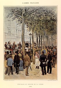 Tipos y uniformes del Ejército Francés del Capitán Jules Richard, ilustrado por Edouard Detaille (1884): Personal del Ministro de Guerra, Colección Privada de Jean Baptiste Edouard Detaille