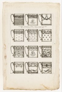 Diseños para Tazas de Chocolate, Lámina 1 del 1er Cahier d