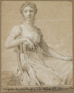 Boceto del retrato de Constance Pipelet (anverso); Cabeza de mujer (reverso) de Jean Baptiste Francois Desoria